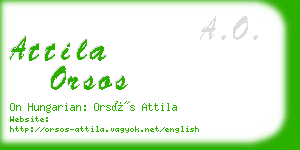 attila orsos business card